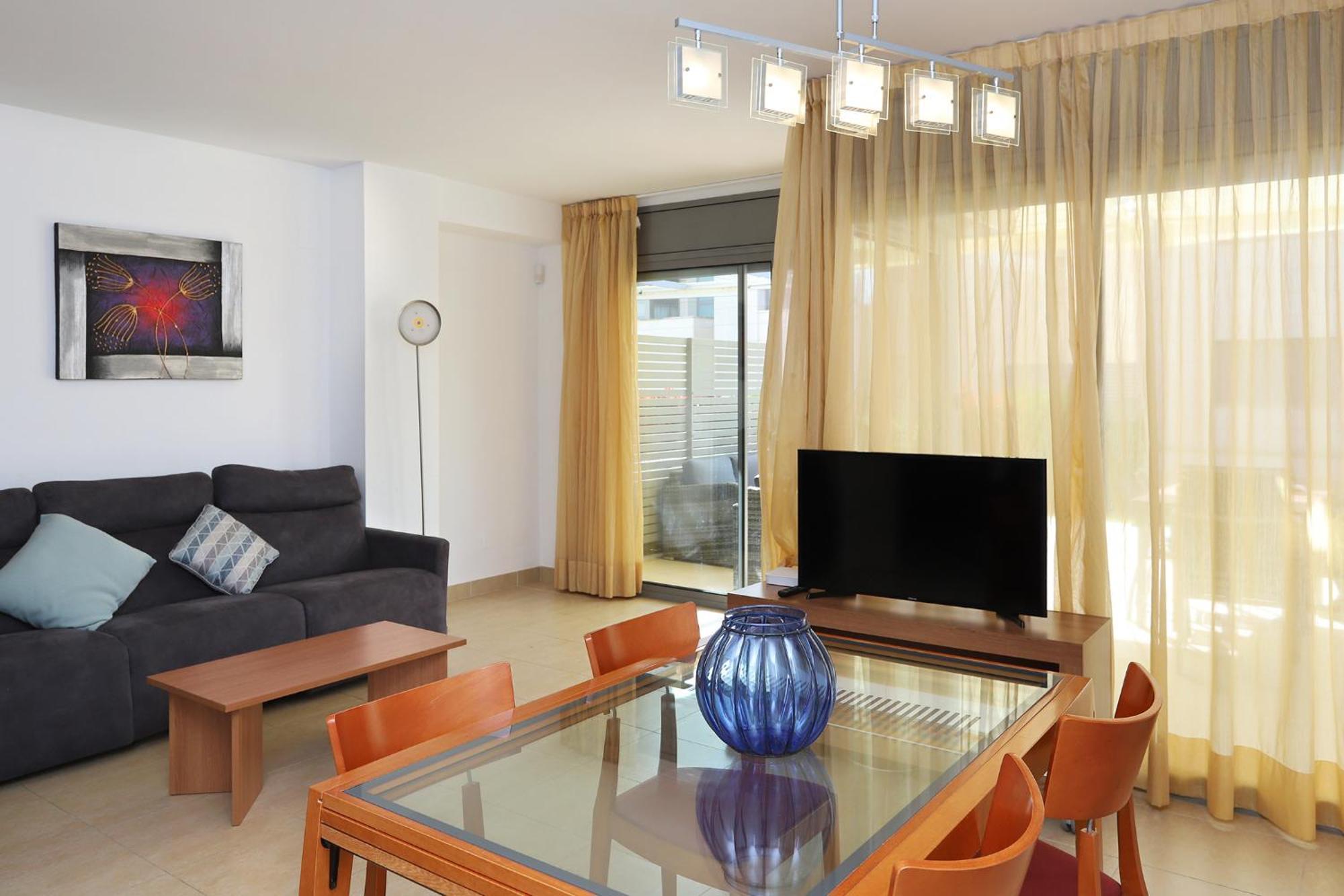 Вилла At014 A Pocos Metros De La Playa, Equipamiento Completo, Piscina Comunitaria Торредембарра Экстерьер фото
